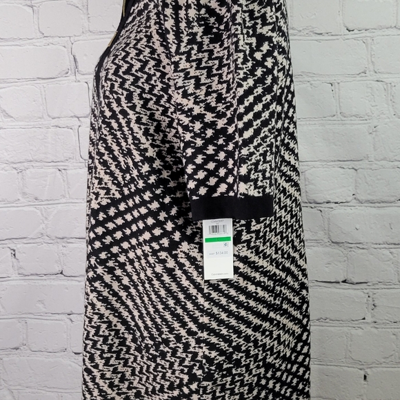 NWT CALVIN KLEIN Quarter Zip Patterned Sweater Dress - Picture 8 of 11